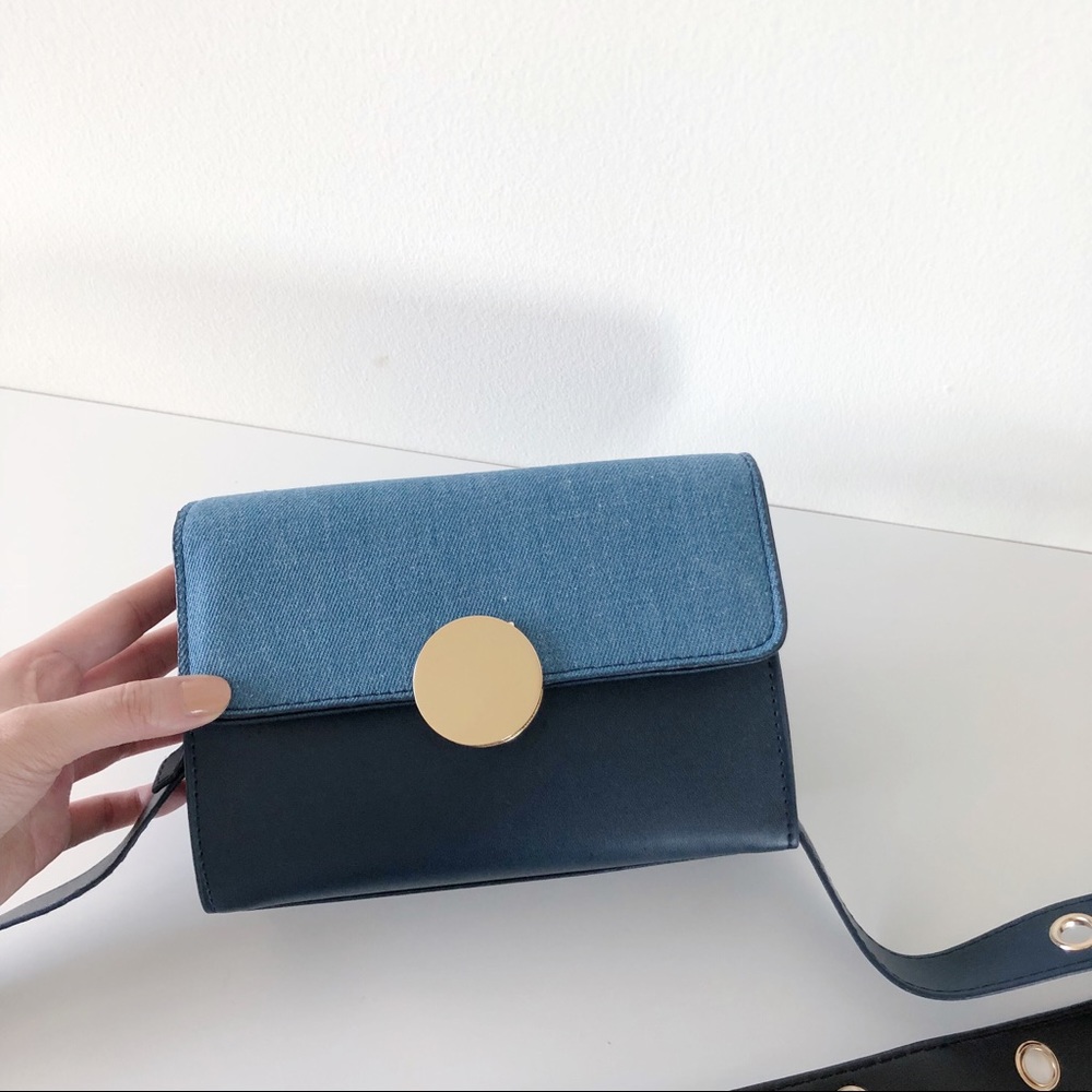 MOVING SALE (to 2/5) denim look small box bag - Picture 2 of 8